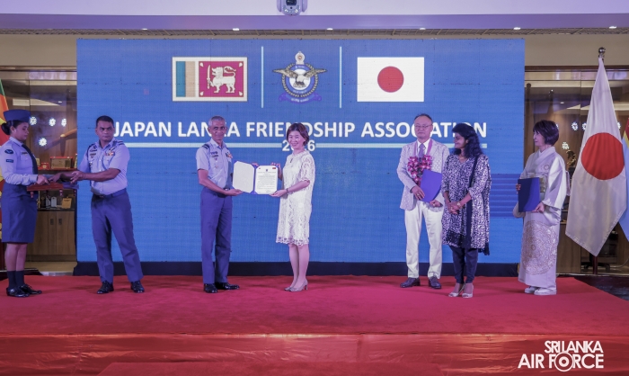 JAPAN LANKA FRIENDSHIP ASSOCIATION DONATES FIRE FIGHTING EQUIPMENT, SCHOLARSHIPS AND SPECTACLES TO SLAF SEVA VANITHA UNIT