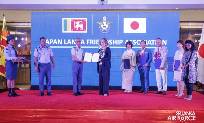 JAPAN LANKA FRIENDSHIP ASSOCIATION DONATES FIRE FIGHTING EQUIPMENT, SCHOLARSHIPS AND SPECTACLES TO SLAF SEVA VANITHA UNIT