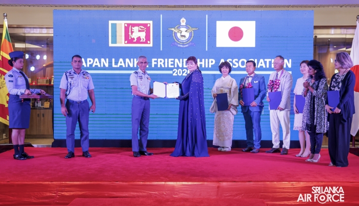 JAPAN LANKA FRIENDSHIP ASSOCIATION DONATES FIRE FIGHTING EQUIPMENT, SCHOLARSHIPS AND SPECTACLES TO SLAF SEVA VANITHA UNIT