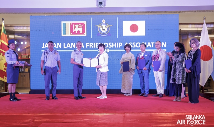 JAPAN LANKA FRIENDSHIP ASSOCIATION DONATES FIRE FIGHTING EQUIPMENT, SCHOLARSHIPS AND SPECTACLES TO SLAF SEVA VANITHA UNIT