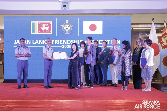 JAPAN LANKA FRIENDSHIP ASSOCIATION DONATES FIRE FIGHTING EQUIPMENT, SCHOLARSHIPS AND SPECTACLES TO SLAF SEVA VANITHA UNIT