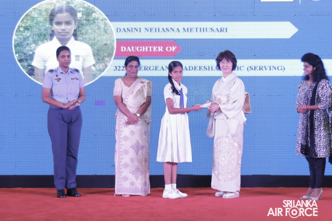 JAPAN LANKA FRIENDSHIP ASSOCIATION DONATES FIRE FIGHTING EQUIPMENT, SCHOLARSHIPS AND SPECTACLES TO SLAF SEVA VANITHA UNIT