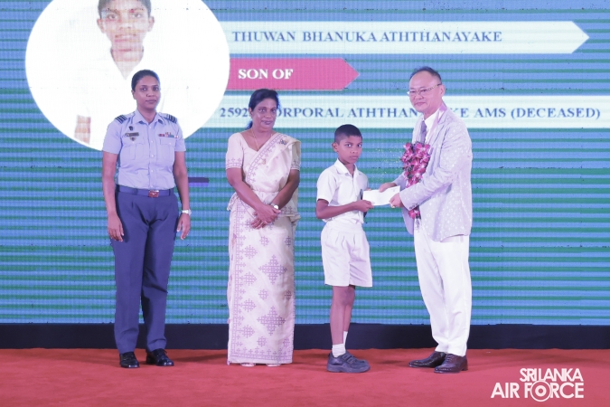 JAPAN LANKA FRIENDSHIP ASSOCIATION DONATES FIRE FIGHTING EQUIPMENT, SCHOLARSHIPS AND SPECTACLES TO SLAF SEVA VANITHA UNIT