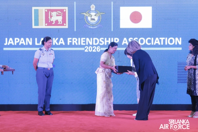 JAPAN LANKA FRIENDSHIP ASSOCIATION DONATES FIRE FIGHTING EQUIPMENT, SCHOLARSHIPS AND SPECTACLES TO SLAF SEVA VANITHA UNIT