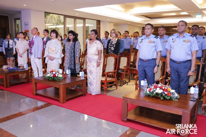 JAPAN LANKA FRIENDSHIP ASSOCIATION DONATES FIRE FIGHTING EQUIPMENT, SCHOLARSHIPS AND SPECTACLES TO SLAF SEVA VANITHA UNIT