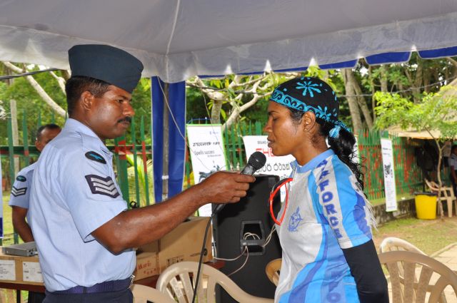 Airman Jeewan Jayasinghe peddles his way to the top at the Maurice Coomerawel Cycle Race