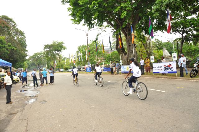 Airman Jeewan Jayasinghe peddles his way to the top at the Maurice Coomerawel Cycle Race