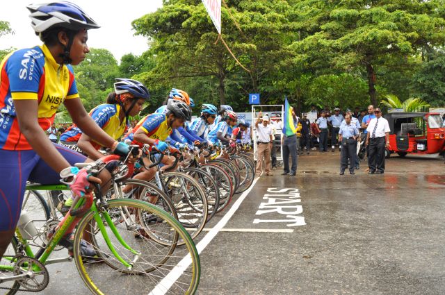 Airman Jeewan Jayasinghe peddles his way to the top at the Maurice Coomerawel Cycle Race