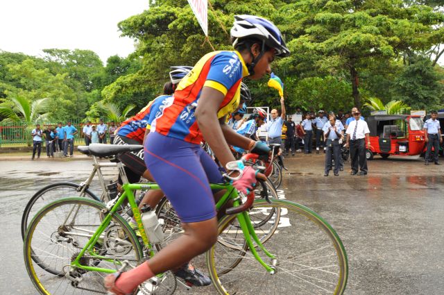 Airman Jeewan Jayasinghe peddles his way to the top at the Maurice Coomerawel Cycle Race