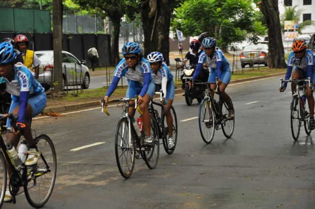 Airman Jeewan Jayasinghe peddles his way to the top at the Maurice Coomerawel Cycle Race