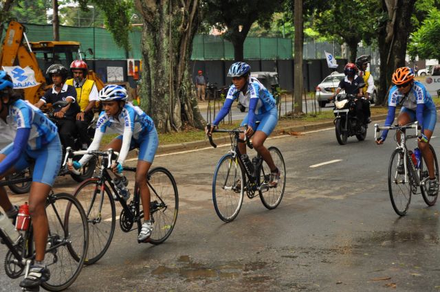 Airman Jeewan Jayasinghe peddles his way to the top at the Maurice Coomerawel Cycle Race
