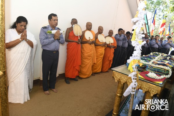 SLAF INVOKES THE BLESSINGS OF THE TRIPLE GEM WITH THE TRADITIONAL FLAG BLESSING AT THE SACRED