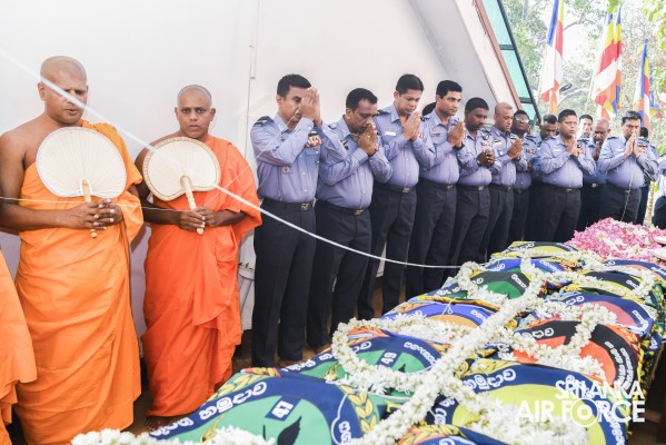 SLAF INVOKES THE BLESSINGS OF THE TRIPLE GEM WITH THE TRADITIONAL FLAG BLESSING AT THE SACRED