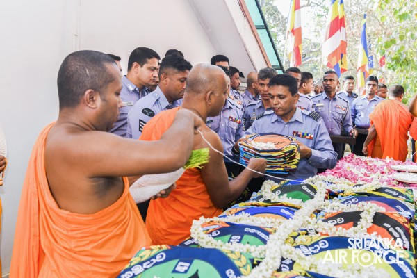 SLAF INVOKES THE BLESSINGS OF THE TRIPLE GEM WITH THE TRADITIONAL FLAG BLESSING AT THE SACRED