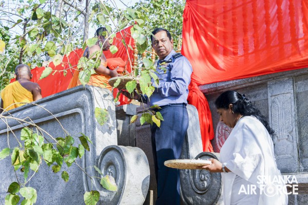 SLAF INVOKES THE BLESSINGS OF THE TRIPLE GEM WITH THE TRADITIONAL FLAG BLESSING AT THE SACRED