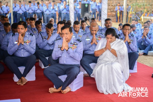 SLAF INVOKES THE BLESSINGS OF THE TRIPLE GEM WITH THE TRADITIONAL FLAG BLESSING AT THE SACRED