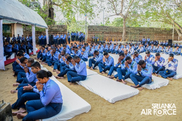 SLAF INVOKES THE BLESSINGS OF THE TRIPLE GEM WITH THE TRADITIONAL FLAG BLESSING AT THE SACRED