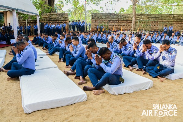SLAF INVOKES THE BLESSINGS OF THE TRIPLE GEM WITH THE TRADITIONAL FLAG BLESSING AT THE SACRED