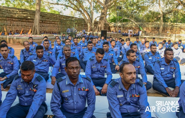 SLAF INVOKES THE BLESSINGS OF THE TRIPLE GEM WITH THE TRADITIONAL FLAG BLESSING AT THE SACRED