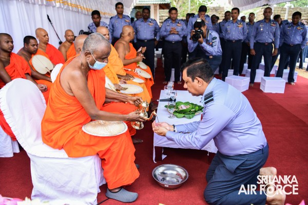 SLAF INVOKES THE BLESSINGS OF THE TRIPLE GEM WITH THE TRADITIONAL FLAG BLESSING AT THE SACRED