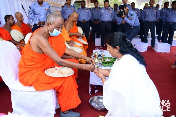 SLAF INVOKES THE BLESSINGS OF THE TRIPLE GEM WITH THE TRADITIONAL FLAG BLESSING AT THE SACRED