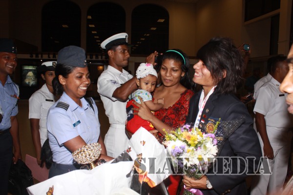Air Force Karate Players Return Home