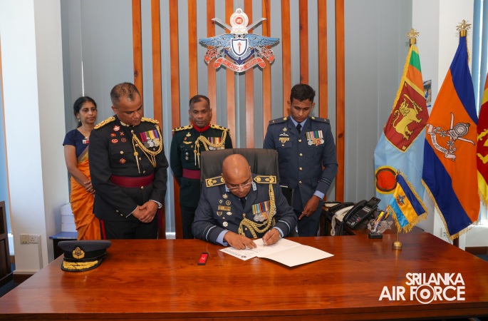 AIR VICE MARSHAL INDIKA WICKRAMASINGHE ASSUMES DUTIES THE VICE CHANCELLOR OF GENERAL SIR JOHN KOTELAWALA DEFENCE UNIVERSITY