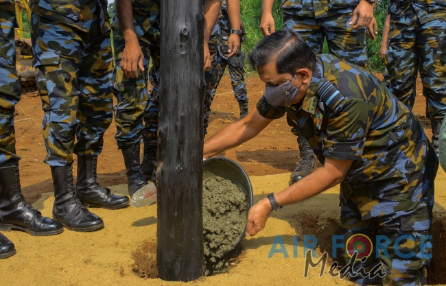 SLAF COMMENCE RENOVATION PROJECT OF KANUGAHAWEWA VILLAGE IN KEBITHIGOLLEWA ANURADHAPURA