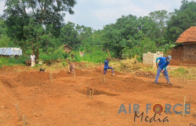 SLAF COMMENCE RENOVATION PROJECT OF KANUGAHAWEWA VILLAGE IN KEBITHIGOLLEWA ANURADHAPURA