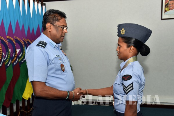 SLAF Felicitates Leading Aircraftwoman Gomas BDH