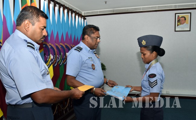 SLAF Felicitates Leading Aircraftwoman Gomas BDH