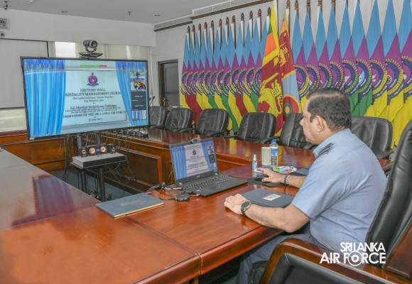 NEWLY CONSTRUCTED LECTURE HALL AT SLAF STATION SIGIRIYA DECLARED OPEN ON VIRTUAL PLATFORM