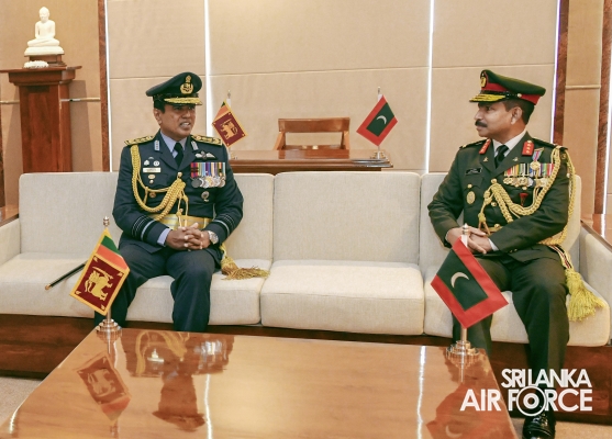 CHIEF OF
DEFENCE FORCE OF MALDIVES NATIONAL DEFENCE FORCE CALLS ON THE COMMANDER
OF THE AIR FORCE