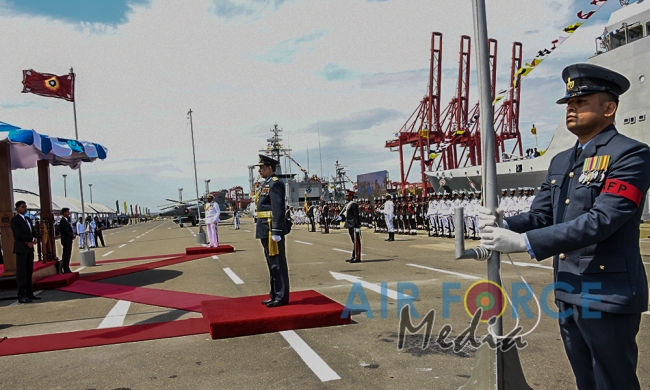 Investiture of Air Chief Marshal WDRMJ Goonetileke with the rank of Marshal of the Sri Lanka Air Force