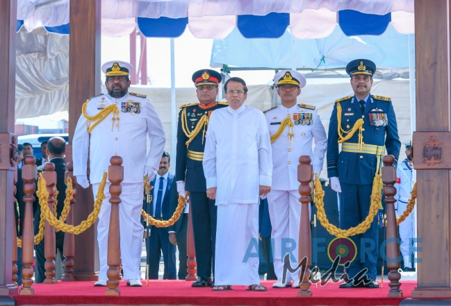 Investiture of Air Chief Marshal WDRMJ Goonetileke with the rank of Marshal of the Sri Lanka Air Force