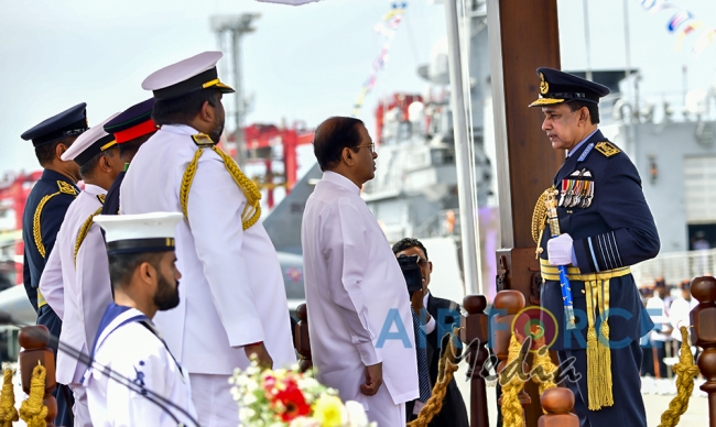 Investiture of Air Chief Marshal WDRMJ Goonetileke with the rank of Marshal of the Sri Lanka Air Force