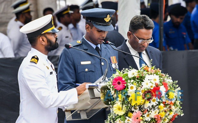 Investiture of Air Chief Marshal WDRMJ Goonetileke with the rank of Marshal of the Sri Lanka Air Force