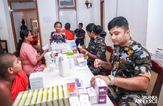 SLAF BASE ANURADHAPURA CONDUCTS MEDICAL OUTREACH FOR FLOOD-AFFECTED RESIDENTS