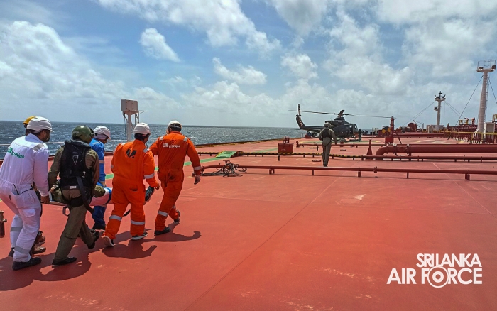 SLAF
CONDUCTS LONG-RANGE MEDICAL EVACUATION FROM MERCHANT VESSEL