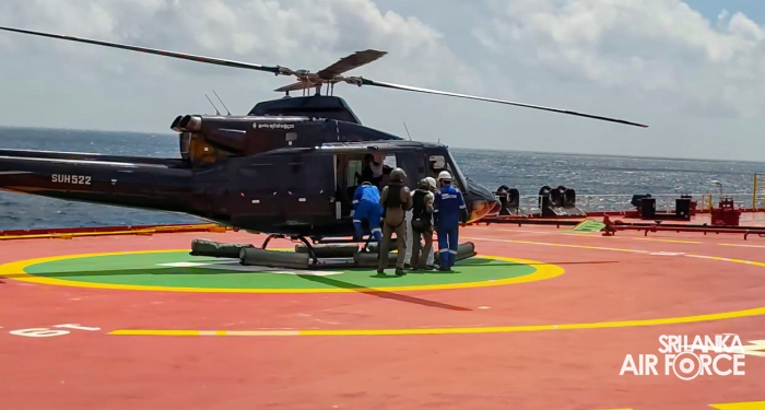 SLAF
CONDUCTS LONG-RANGE MEDICAL EVACUATION FROM MERCHANT VESSEL
