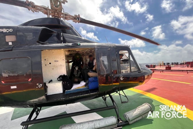 SLAF
CONDUCTS LONG-RANGE MEDICAL EVACUATION FROM MERCHANT VESSEL