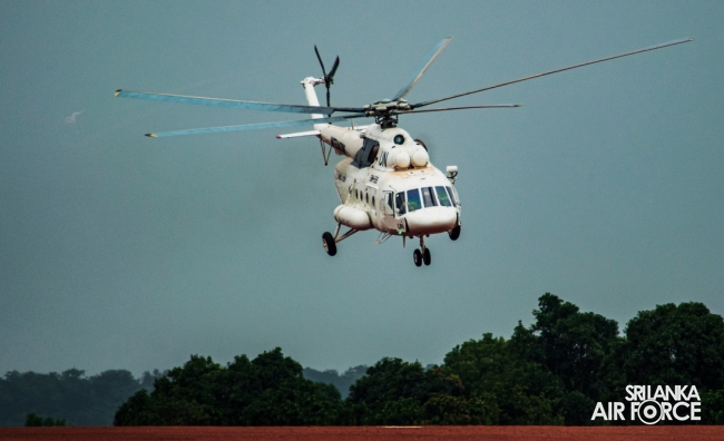 NEW MI-17 V-5 HELICOPTER JOINS 9TH SLAF AVIATION CONTINGENT IN
BRIA