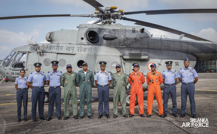 INDIAN AIR FORCE MI‑17 CREW DEPARTS AFTER RELIEF ASSISTANCE IN SRI LANKA