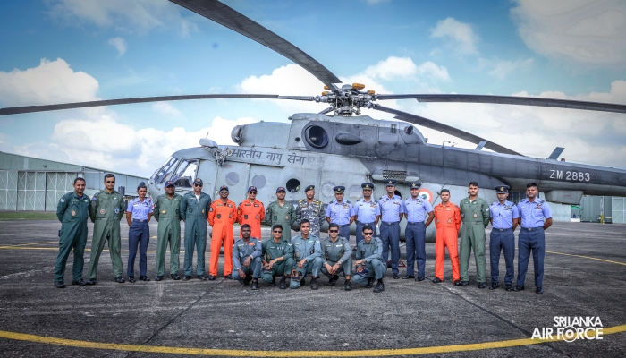 INDIAN AIR FORCE MI‑17 CREW DEPARTS AFTER RELIEF ASSISTANCE IN SRI LANKA