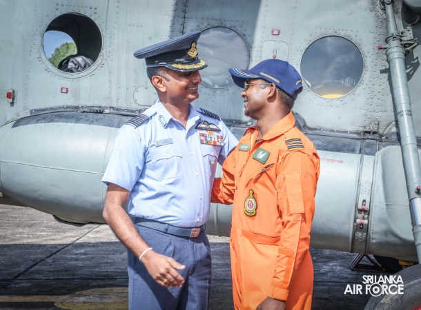 INDIAN AIR FORCE MI‑17 CREW DEPARTS AFTER RELIEF ASSISTANCE IN SRI LANKA