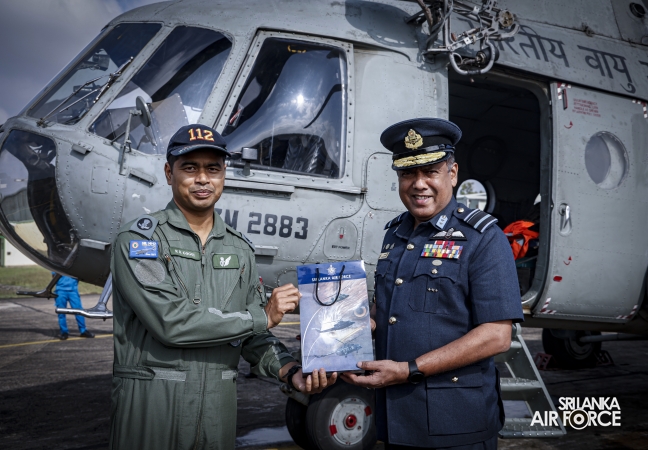 INDIAN AIR FORCE MI‑17 CREW DEPARTS AFTER RELIEF ASSISTANCE IN SRI LANKA