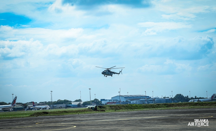 ANOTHER IAF MI-17V5 HELICOPTER ARRIVES IN SRI LANKA TO SUPPORT ONGOING RECOVERY EFFORTS