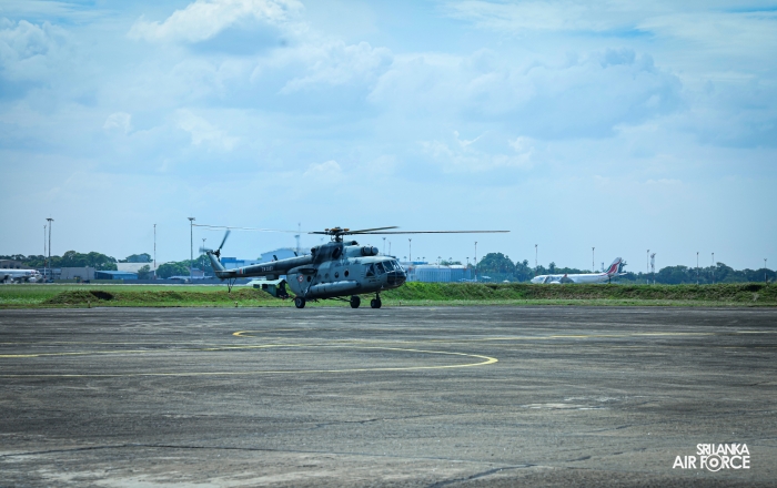 ANOTHER IAF MI-17V5 HELICOPTER ARRIVES IN SRI LANKA TO SUPPORT ONGOING RECOVERY EFFORTS