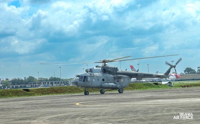ANOTHER IAF MI-17V5 HELICOPTER ARRIVES IN SRI LANKA TO SUPPORT ONGOING RECOVERY EFFORTS