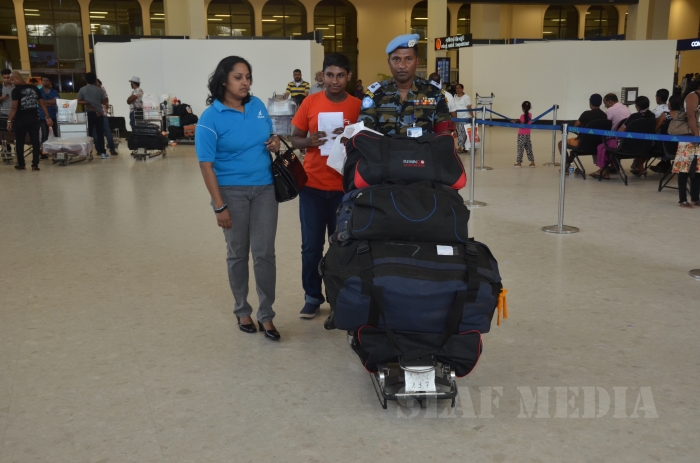 First Ever Set of SLAF Personnel of UNPK HELI-DEPLOYMENT (MINUSCA) Return to Sri Lanka